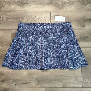 Athleta 17" Ace Printed High Rise Pocket Tennis Skirt Fiji Medieval Violet Sz 3X